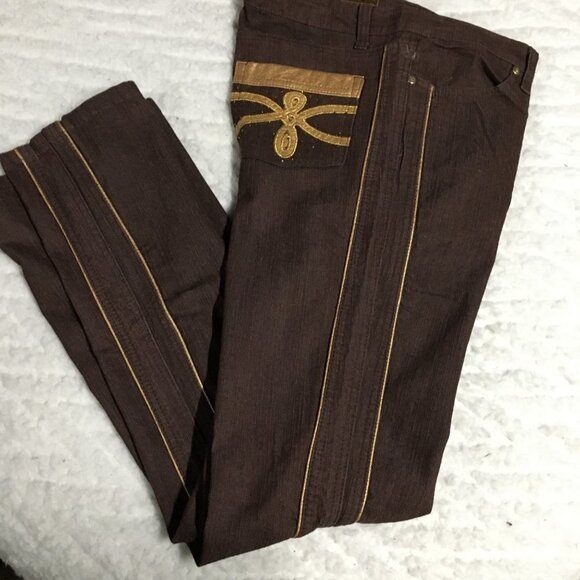 Old School Jeans NwT 13/14 Brown Gold - Picture 4 of 5